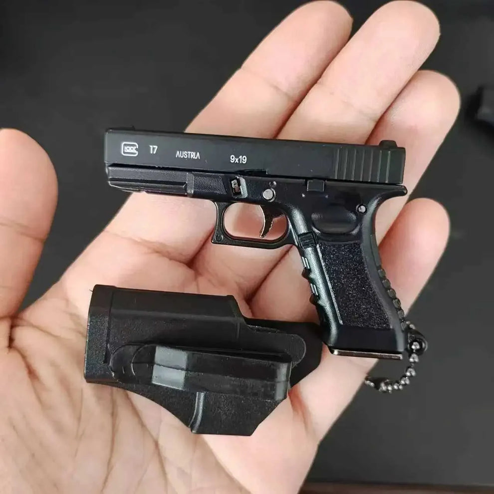 G34 Miniature Pistol Model With Holster Metal Toy Keychain