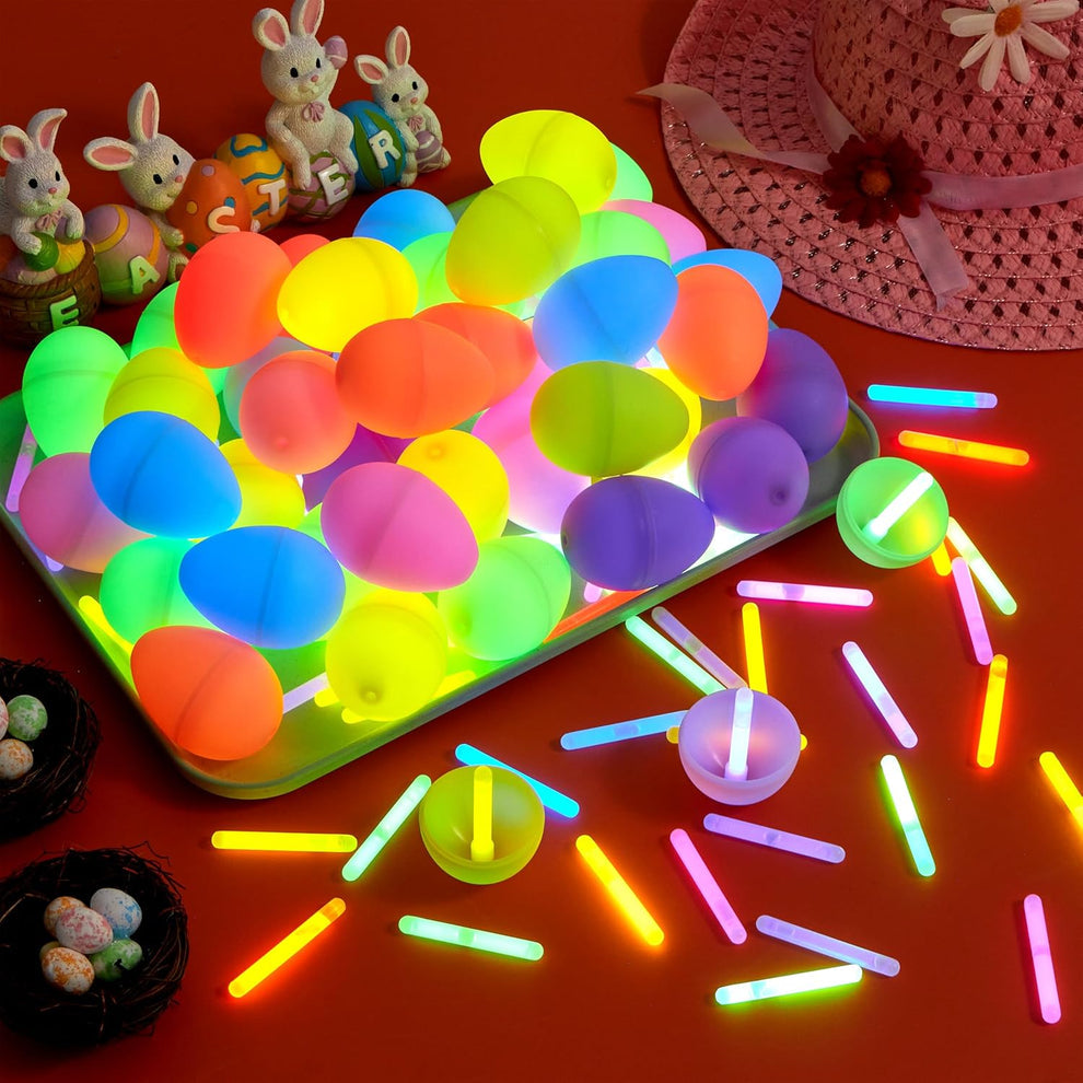 35 Pcs Easter Eggs with
35 Mini Glow Sticks