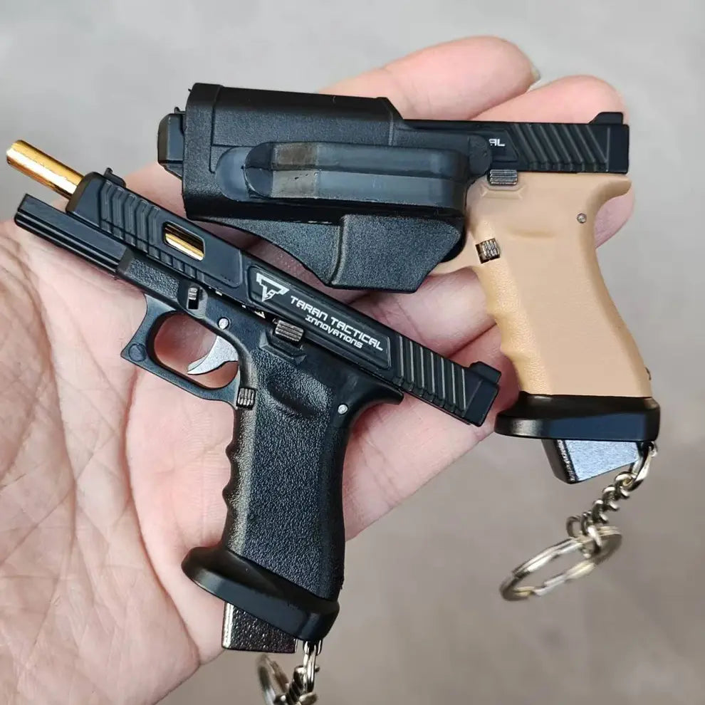 G34 Miniature Pistol Model With Holster Metal Toy Keychain