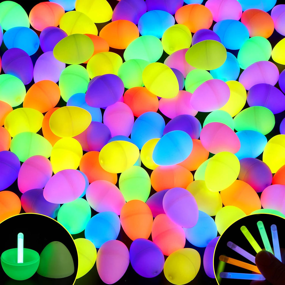 35 Pcs Easter Eggs with
35 Mini Glow Sticks