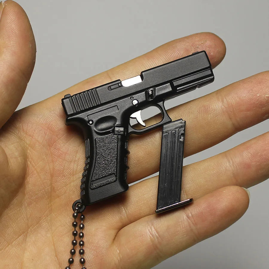 G34 Miniature Pistol Model With Holster Metal Toy Keychain
