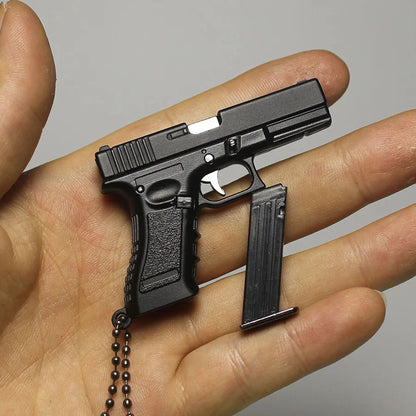 G34 Miniature Pistol Model With Holster Metal Toy Keychain