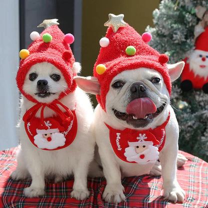 Holiday Pet Outfit (Hat
+ Scarf)