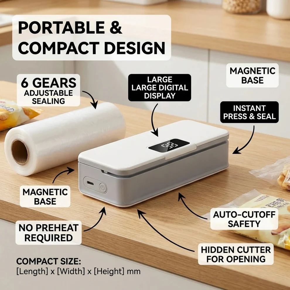 Mini Plastic Bag Sealer for Kitchen
