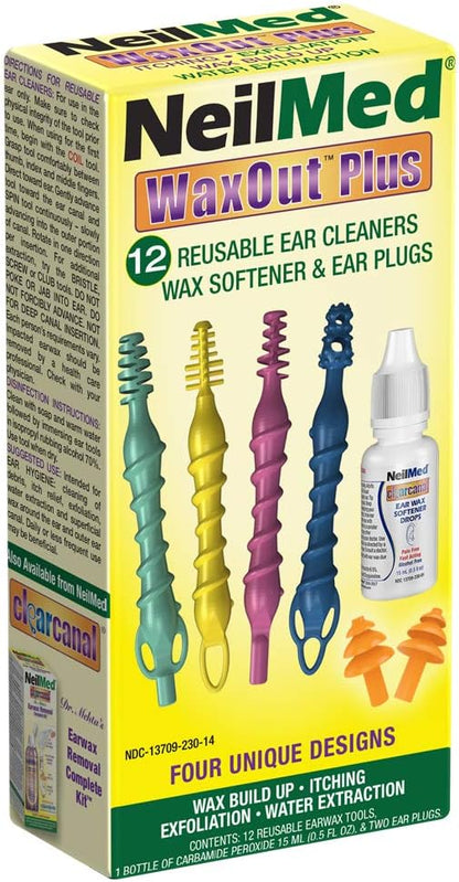 12-Piece Ear Reusable Ear Cleaning Kit with softener & ear plugs.