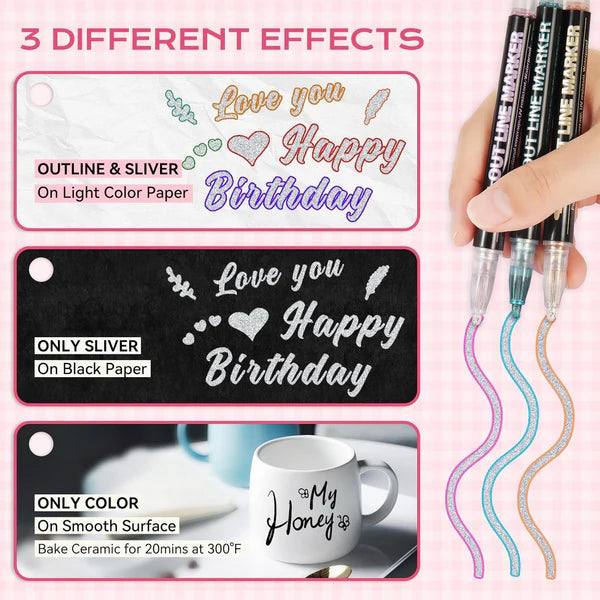Glitter Outline Paint
Markers