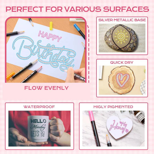 Glitter Outline Paint
Markers