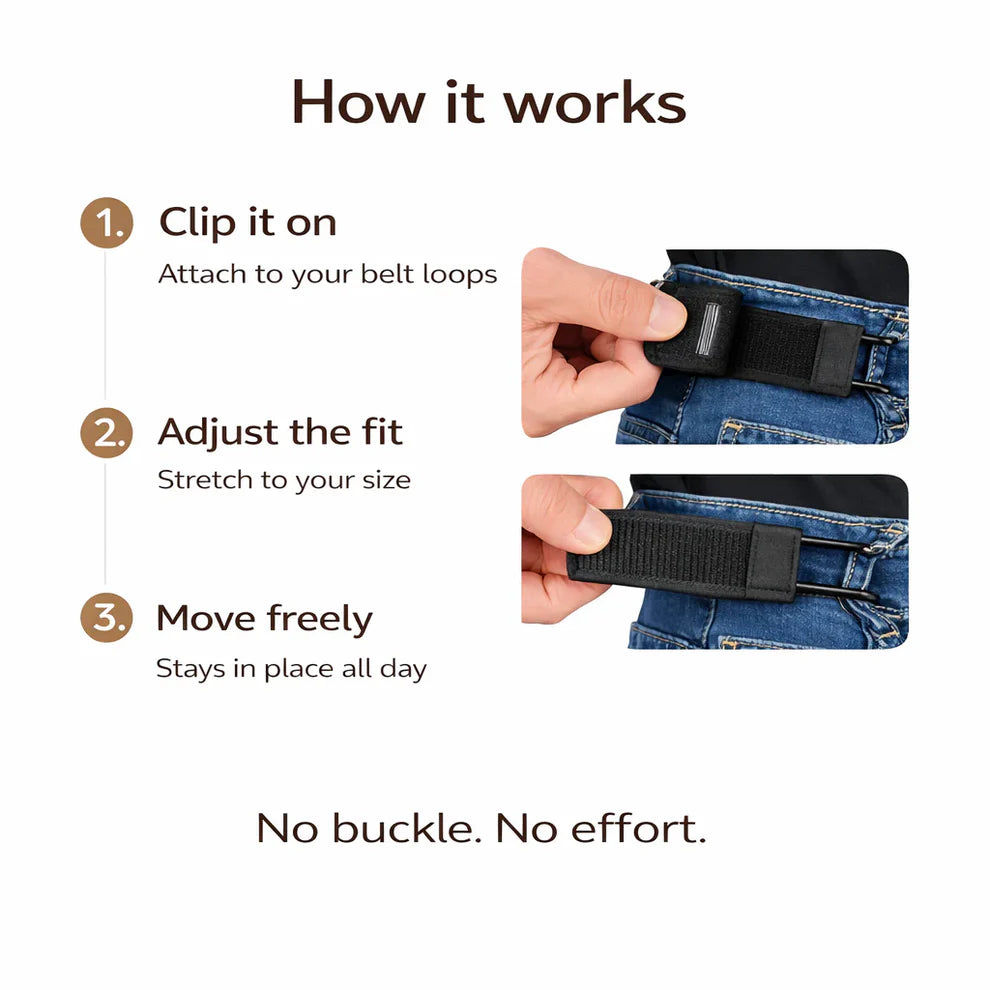 Invisible
Buckle Free Belt