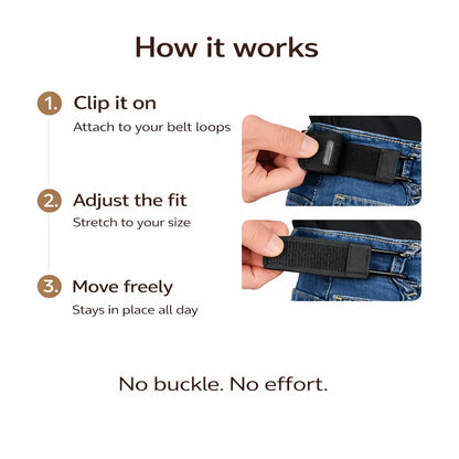 Invisible
Buckle Free Belt