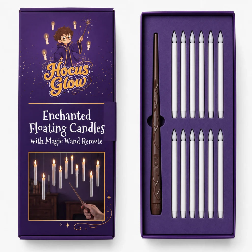 Enchanted Candle Kit —
12 LED Hanging Candles +
Wand Remote