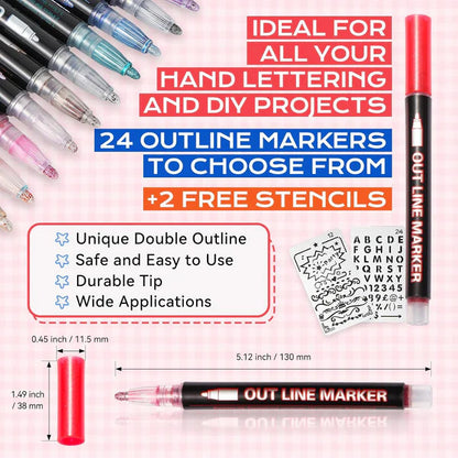Glitter Outline Paint
Markers