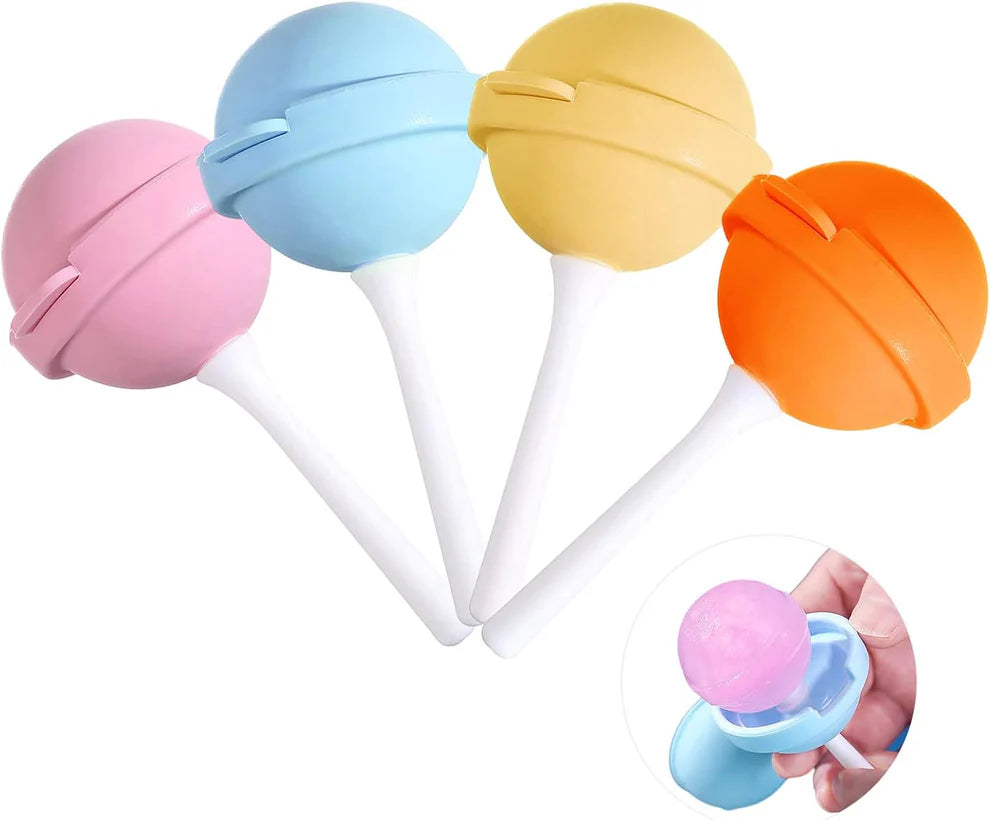 Set of colorful baby rattles on a white background